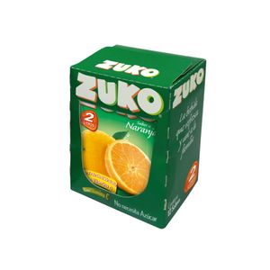 Refresco instantáneo ZUKO de Naranja Display 12u Sobre 15gr
