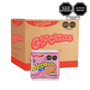 Galletas GLACITAS Fresa Caja 8 Sixpack 192g