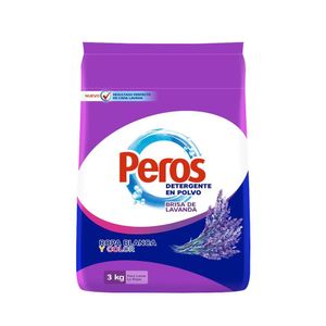 Detergente en Polvo PEROS Lavanda Bolsa 3Kg