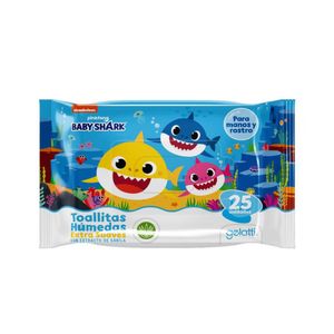 Toallitas Húmedas GELATTI Baby Shark Paquete 25u