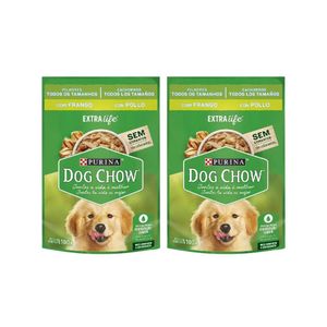 Comida para Perros DOG CHOW Cachorros Sabor Pollo Doypack 100g x 2u