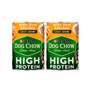 Alimento Húmedo para Perros DOG CHOW High Protein Chicken Lata 368g x2u