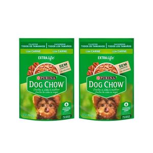 Comida para Perros DOG CHOW Cachorros Sabor Carne Doypack 100g x 2u