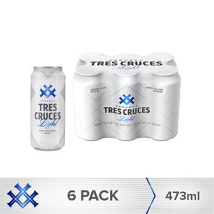 Cerveza TRES CRUCES Light Pack 6 Lata 473ml