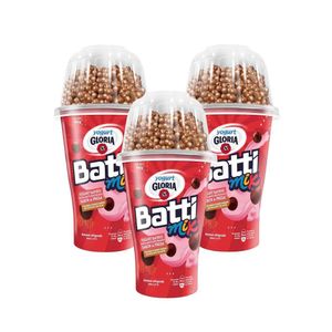Yogurt GLORIA Battimix Sabor Fresa con Chocolate Vaso 146g x 3u