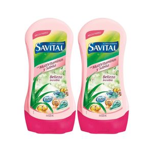 Acondicionador SAVITAL MultiVitaminas y Sábila Frasco 510ml x 2u