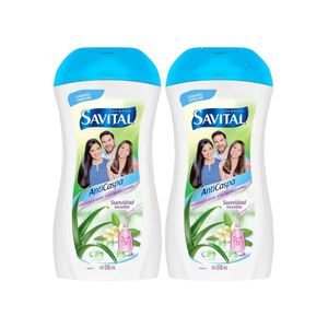 Shampoo SAVITAL Anticaspa Té y Seda Frasco 510ml x 2u