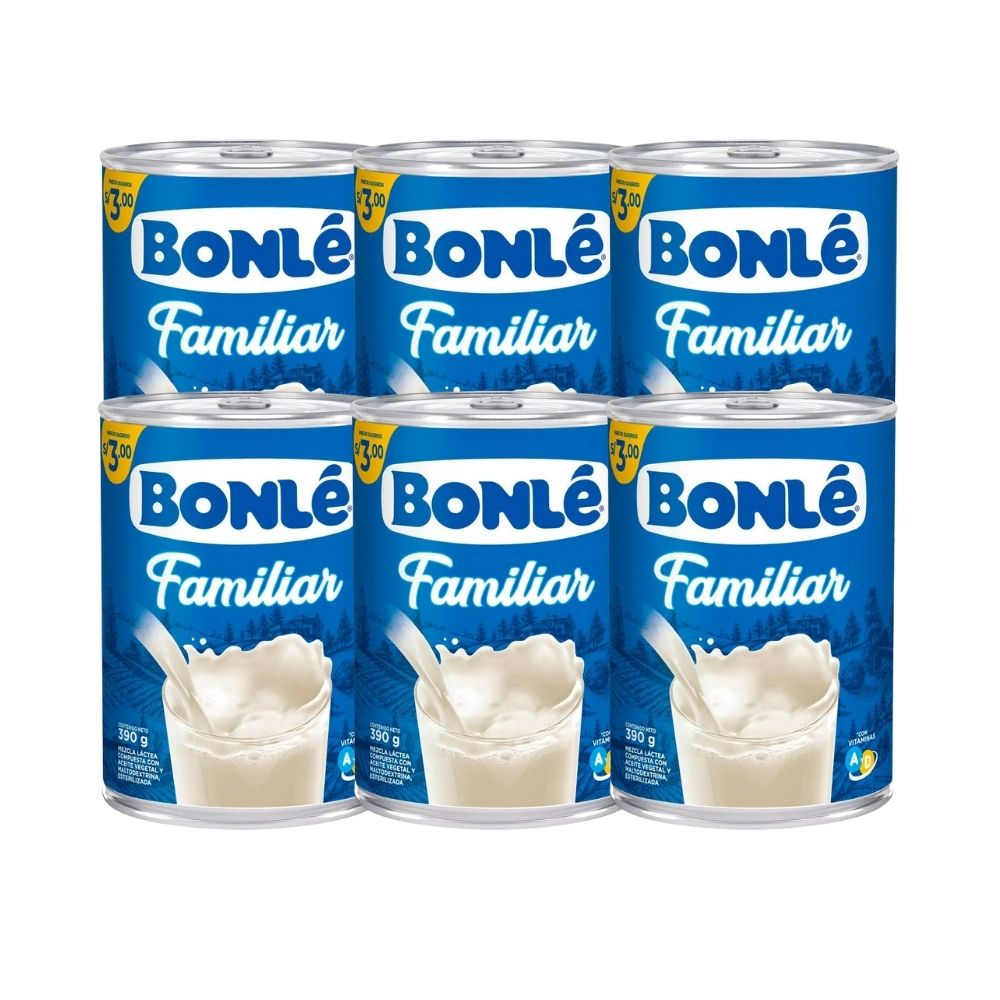 Mezcla Láctea BONLÉ Familiar Lata 390gr x6u | Vega - vegaperu