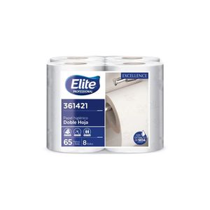 Papel Higiénigo ELITE Excellence Doble Hoja 65mt Paquete 8u