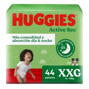 Pañales para Bebé HUGGIES Actise Sec HiperPack Talla XXG Paquete 44u