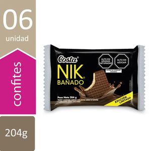 Wafer NIK COSTA Bañado Pack 6un 34g