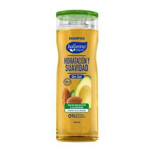 Shampoo BALLERINA Sin Sal Palta y Almendras Frasco 410ml