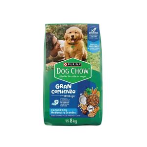 Comida para Perros DOG CHOW Gran Comienzo Cachorros Medianos y Grandes Bolsa 8Kg