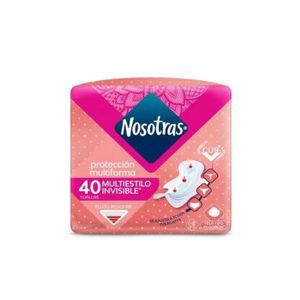 Toallas Higiénicas NOSOTRAS Invisible Multiestilo Paquete 40un
