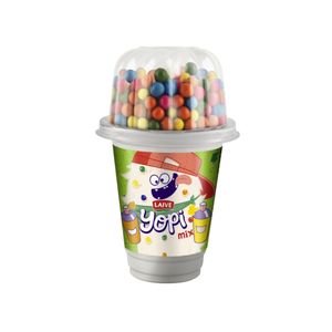 Yogurt LAIVE YOPI MIX Sabor a Vainilla con Bolitas Chocolate Vaso 100g