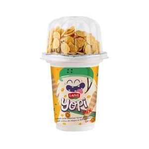 Yogurt LAIVE YOPI MIX Sabor a Vainilla con Hojuelas Vaso 100g