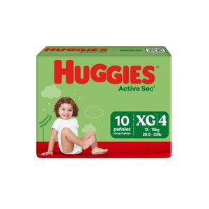 Pañales para Bebé HUGGIES Active Sec Talla XG Paquete 10u