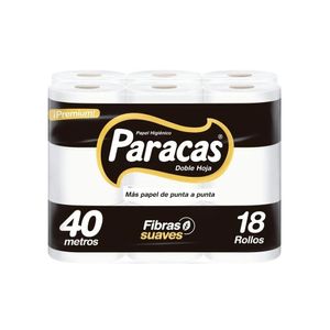 Papel Higiénico PARACAS Black Doble Hoja 18 rollos