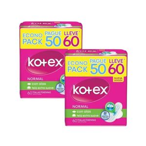 Toalla Higiénica KOTEX Normal Econo Pack 60u x2u