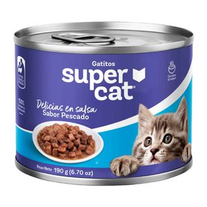 Alimento para Gatos SUPER CAT Delicia en Salsa con Pescado Lata 190gr