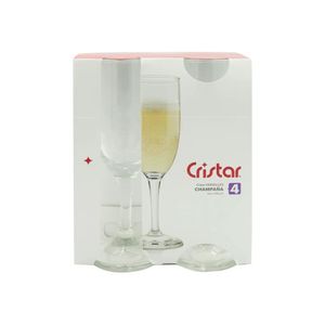 Copas Aragon de Champaña CRISTAR Paquete 4 unidades