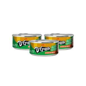 Filete de Atún D'GUSSTO en Aceite de Girasol Lata 140gr x3u