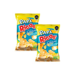 Papas PAPI RICAS Sabor Natural Bolsa 70gr x2u