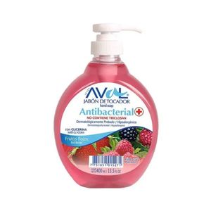 Jabón Líquido Antibacterial AVAL Frutos Rojos Frasco 400ml