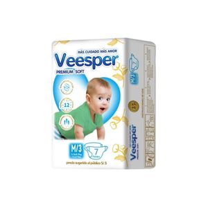 Pañales para Bebé VEESPER Premium Talla M Paquete x7u