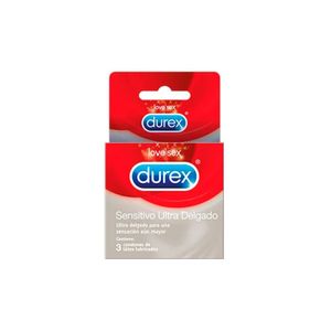Preservativo DUREX Sensitivo Delgado Paquete X3u