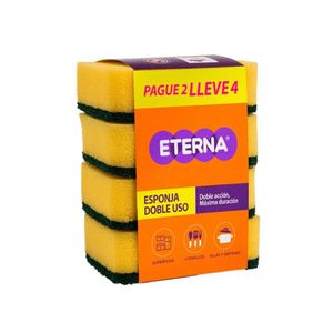 Esponja Doble Uso ETERNA Antibacterial pague 2 lleve 4