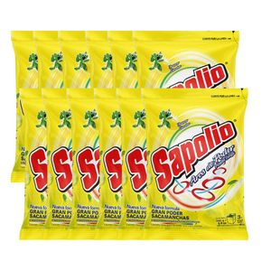 Detergente en Polvo SAPOLIO Limón Bolsa 140g x12u