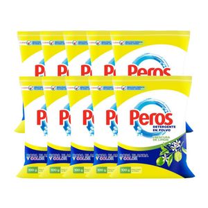 Detergente en Polvo PEROS Limón Bolsa 100g x10u