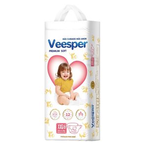 Pañales para Bebé VEESPER Premium Talla XXL Paquete 42U