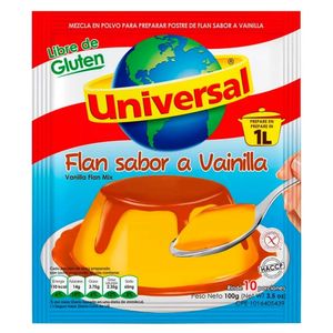 Flan UNIVERSAL Sabor a Vainilla Bolsa 100g