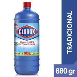 Lejía CLOROX Tradicional Botella 668gr