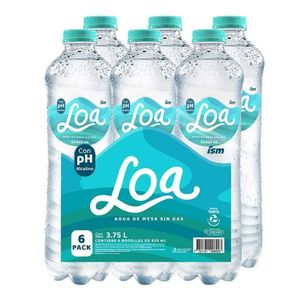 Agua Sin Gas LOA Botella 625ml Pack 6u