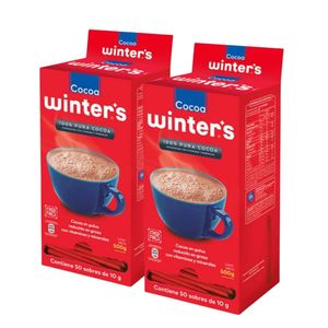 Cocoa WINTER'S Reforzada Display 50u Bolsa 10g x2u