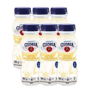 Yogurt Bebible GLORIA Sabor a Vainilla Botella 180g x6u