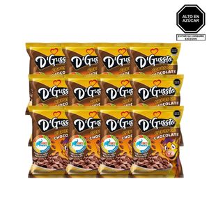 Cereal DGUSSTO Copos de Chocolate Bolsa 18g Tira 12u