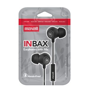 Audífonos MAXEL In-Bax Con Micrófono Negro