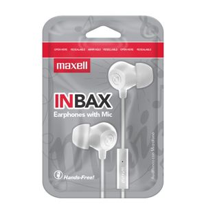 Audífonos MAXEL In-Bax Con Micrófono Blanco