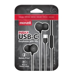 Audífonos MAXEL con Puerto Usb-C Micrófono Negro