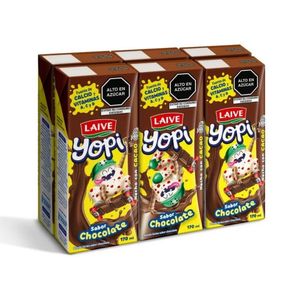Sixpack Bebida Láctea YOPI Sabor Chocolate Caja 170ml