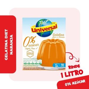Gelatina Diet UNIVERSALSabor Naranja Caja 19gr