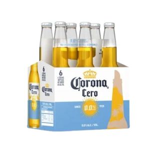 Sixpack Cerveza CORONA Cero sin Alcohol Botella 355ml