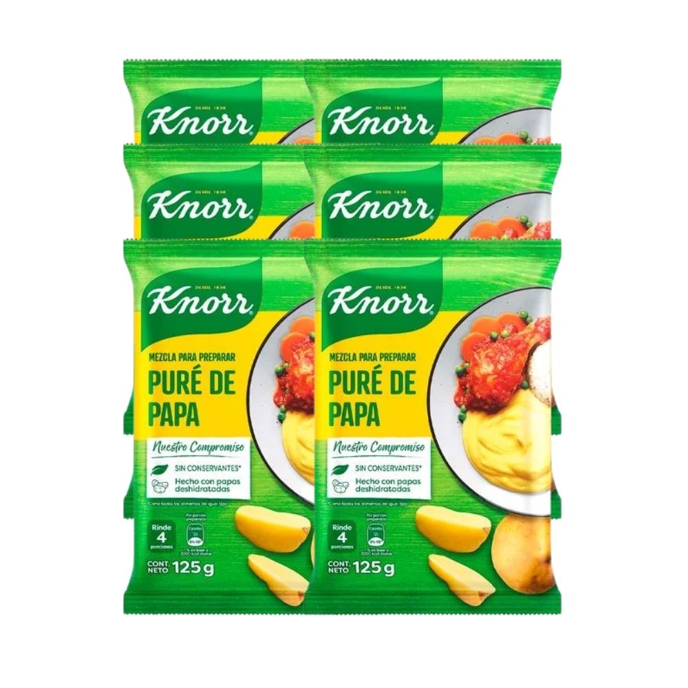 Puré de Papa KNORR Tradicional Sobre 125gr x6u | Vega - vegaperu