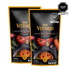 Salsa Roja DON VITTORIO Doypack 400g x2u