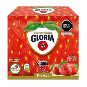 Mermelada de Fresa GLORIA Display 12u Sachet 90g
