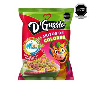 Cereal D GUSSTO Aritos Colores Bolsa 140gr